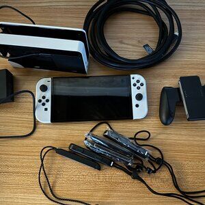 Nintendo Switch - OLED Model with White Joy-Con with Games and extras